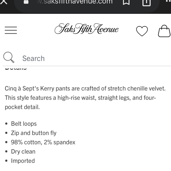 Cinq a Sept Kerry Chenille Velvet Straight Pants - Picture 8 of 8